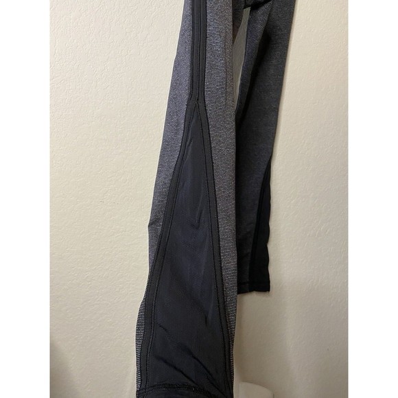 Lululemon‎ Run Pace Tight Heathered Deep Coal back Zipper pocket Leggings sz 4 - Picture 8 of 9
